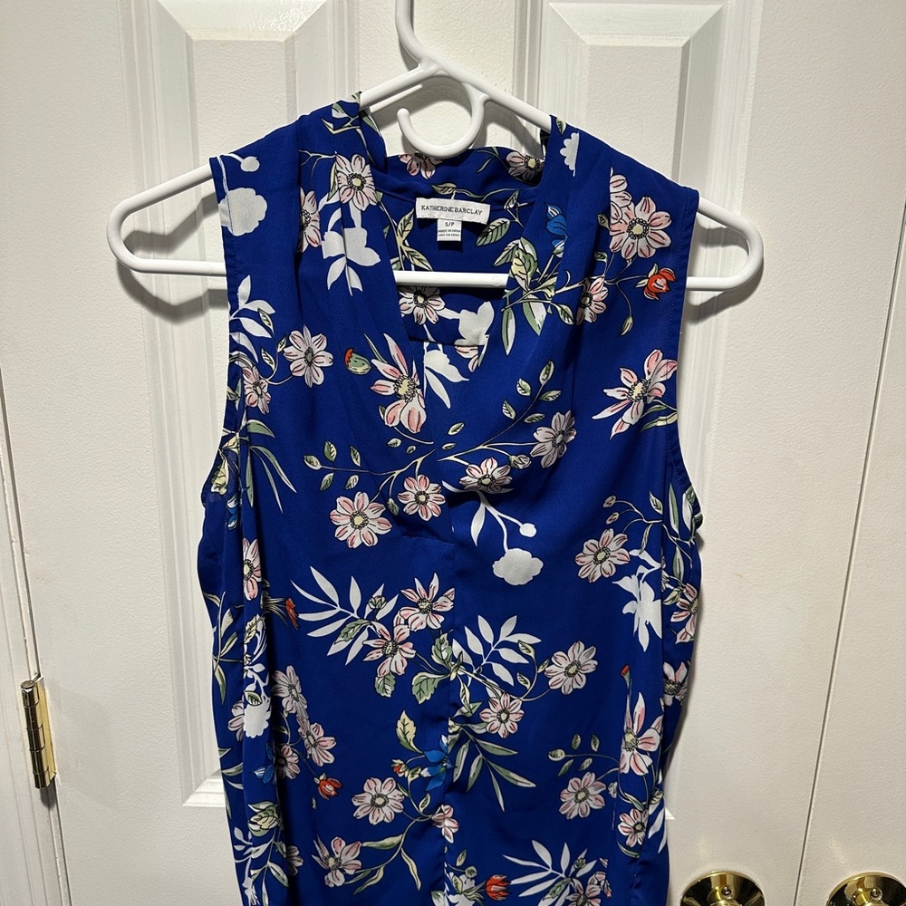Katherine Barclay Blue Floral Top